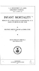 Infant Mortality: Results of a Field Study in Manchester, N. H.