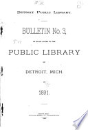 Bulletin ... of Books Added to the Public Library of Detroit