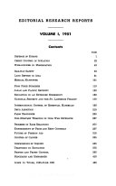 Editorial Research Reports Book