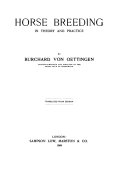 Horse Breeding in Theory and Practice