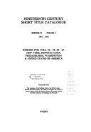 Nineteenth Century Short title Catalogue  phase 1  1816 1870   v  