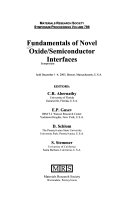 Fundamentals of Novel Oxide/semiconductor Interfaces