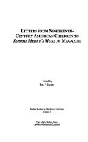 Letters from Nineteenth-century Children to Robert Merry's Museum Magazine