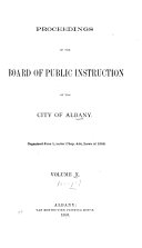 Proceedings of the Board of Public Instruction of the City of Albany