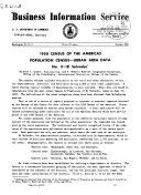 Business Information Service: 1950 Census of the Americas, Population Census, Urban Area Data