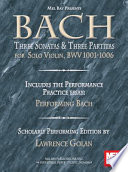 Bach  Three Sonatas and Three Partitas for Solo Violin