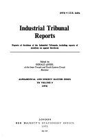 Industrial Tribunal Reports Book