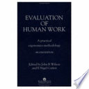 Evaluation of Human Work  2nd Edition Book