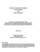National Toxicology Program Annual Report for Fiscal Year ...