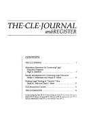 The CLE Journal and Register