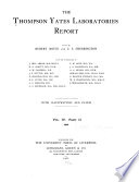The Thompson Yates Laboratories Report  v  4 pt  2  1902