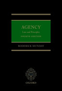 Image of book cover for Agency : law and principles 