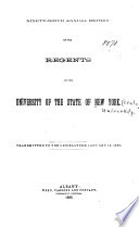 Annual Report of the Regents of the University  to the Legislature of the State of New York