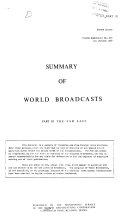 Summary of World Broadcasts Book