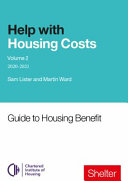 Help with Housings Costs: Volume 2