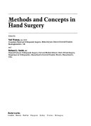 Methods And Concepts In Hand Surgery