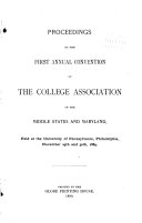 Proceedings  of The  Middle States Association of Colleges and Secondary Schools Annual Convention
