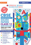 Oswaal CBSE Chapterwise Solved Papers 2023 2014 English Core Class 12th  2024 Exam 