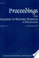 Proceedings of The Academy of Natural Sciences  Vol  151  2001 