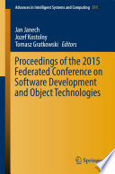 Proceedings of the 2015 Federated Conference on Software Development and Object Technologies
