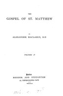 The Gospel of St. Matthew