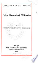 John Greenleaf Whittier Book