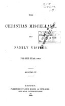 The Christian Miscellany, and Family Visiter