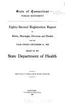 Registration report of births  marriages  divorces and deaths  Connecticut   1929