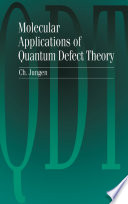 Molecular Applications of Quantum Defect Theory