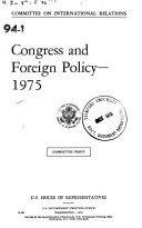 Congress and Foreign Policy, 1975