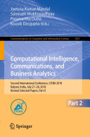 Computational Intelligence, Communications, and Business Analytics