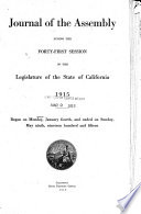 Journal of the House of Assembly of California  at the     Session of the Legislature