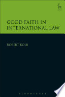 Book Good Faith in International Law Cover