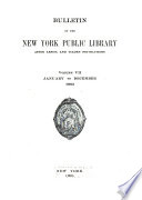 Bulletin Of The New York Public Library