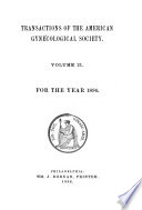 Transactions of the American Gynecological Society for the Year    