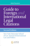 Guide to Foreign and International Legal Citations Pdf/ePub eBook