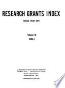 Research Grants Index Book