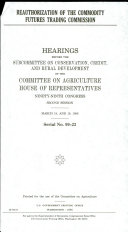 Reauthorization of the Commodity Futures Trading Commission