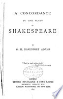 A Concordance to the Plays of Shakespeare