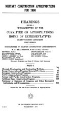 Military Construction Appropriations for 1986: Alternate construction and contracting methods