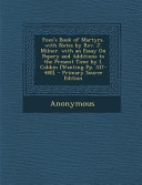 Foxe's Book of Martyrs. with Notes by Rev. J. Milner. with an Essay on Popery and Additions to the Present Time by I. Cobbin [Wanting Pp. 337-480]. -
