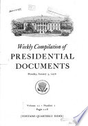 Weekly Compilation of Presidential Documents