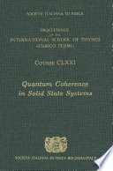 Quantum Coherence in Solid State Systems Book