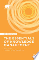 The Essentials of Knowledge Management Book