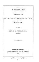 Sermons preached in the chapel of St. Peter's college, Radley