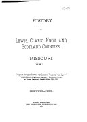 History of Lewis, Clark, Knox and Scotland Counties, Missouri
