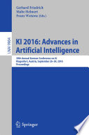 KI 2016  Advances in Artificial Intelligence