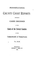 Pennsylvania County Court Reports