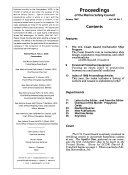 Proceedings of the Marine Safety Council