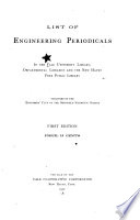List of Engineering Periodicals Book